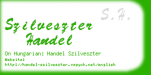 szilveszter handel business card